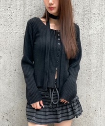 3.3 Field Trip  | 3.3 Field Trip／ストール付きリブカーディガン(カーディガン/ボレロ)