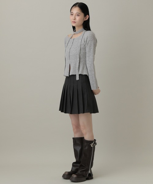 3.3 Field Trip (3.3フィールドトリップ)の「3.3 Field Trip/ストール付きリブカーディガン(カーディガン/ボレロ・レディース・アイボリー/ブラック/ブルー/グレー・FREE)」の17枚目の写真