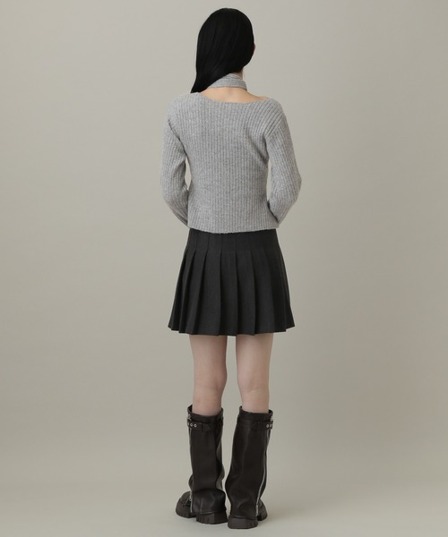 3.3 Field Trip (3.3フィールドトリップ)の「3.3 Field Trip/ストール付きリブカーディガン(カーディガン/ボレロ・レディース・アイボリー/ブラック/ブルー/グレー・FREE)」の18枚目の写真