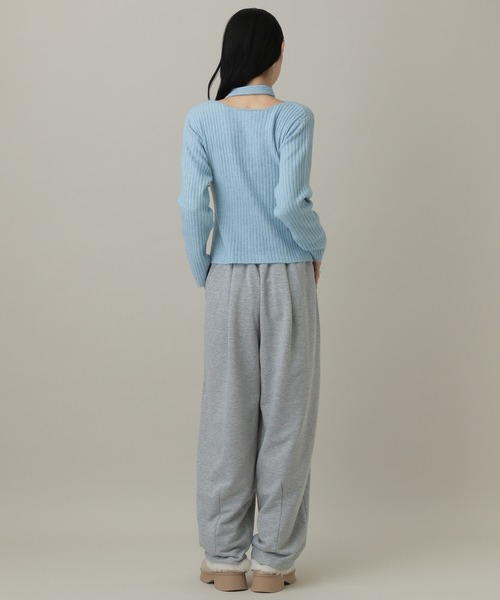 3.3 Field Trip (3.3フィールドトリップ)の「3.3 Field Trip/ストール付きリブカーディガン(カーディガン/ボレロ・レディース・アイボリー/ブラック/ブルー/グレー・FREE)」の13枚目の写真