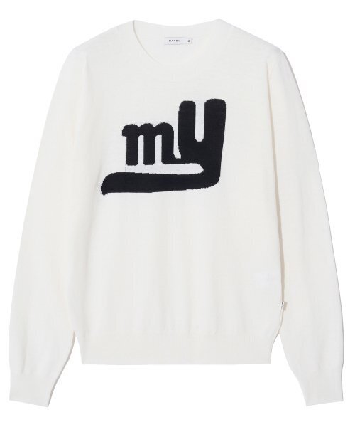 MAYOL(マイヨール)の「MYロゴインタージャニットラウンドネック_アイボリー(ニット/セーター・メンズ・その他・LARGE/X-LARGE)」の1枚目の写真