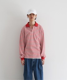 O（オー）の「KAIKO Long sleeve border polo shirt（ポロシャツ）」