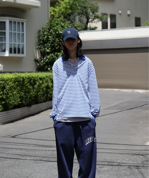 KAIKO(カイコー)の「KAIKO Long sleeve border polo shirt(ポロシャツ・メンズ・レッド/ブラック/ブルー・1/2/3)」の2枚目の写真
