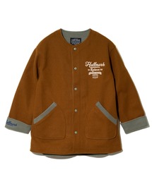 CUBE SUGAR | CUBE SUGAR/キューブシュガー ウールフィール配色ノーカラーJK(ノーカラージャケット)