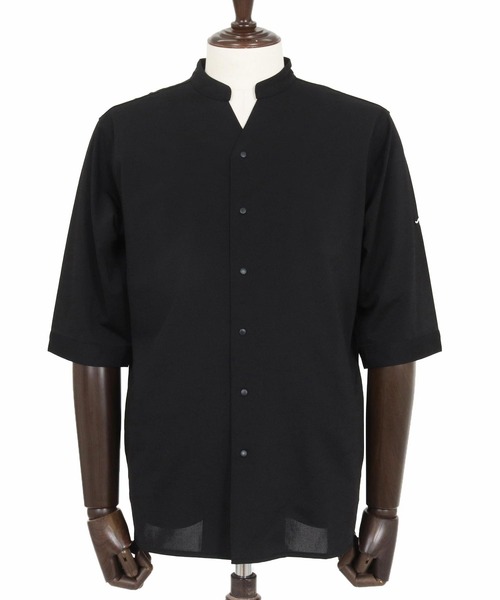 CALL&RESPONSE（コールアンドレスポンス）の「mhs2466- 五分袖バンドカラーシャツ-KOKAGE(262-1214-03)（シャツ/ブラウス・メンズ・ネイビー/ブラック/グレー・5/4/2）」の18枚目の写真