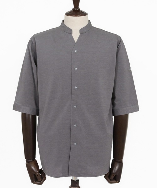 CALL&RESPONSE（コールアンドレスポンス）の「mhs2466- 五分袖バンドカラーシャツ-KOKAGE(262-1214-03)（シャツ/ブラウス・メンズ・ネイビー/ブラック/グレー・5/4/2）」の19枚目の写真