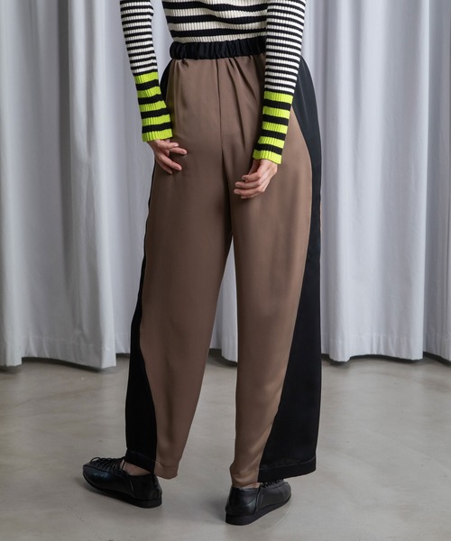 MARECHAL TERRE(マルシャルテル)の「カーブラインパンツ(その他パンツ・レディース・ブラウン/ホワイト系その他/ブラック/ブラック系その他・MEDIUM)」の6枚目の写真