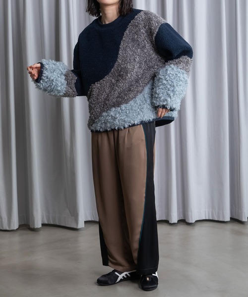 MARECHAL TERRE(マルシャルテル)の「カーブラインパンツ(その他パンツ・レディース・ブラウン/ホワイト系その他/ブラック/ブラック系その他・MEDIUM)」の12枚目の写真