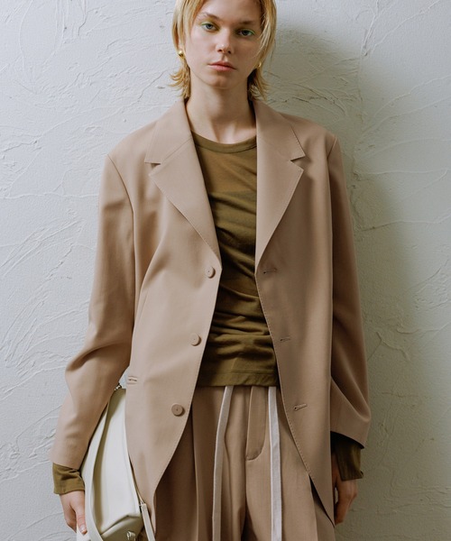 ADAM ET ROPE'(アダムエロペ)の「シングルブレストジャケット(テーラードジャケット・レディース・ベージュ系その他2/グレー/ブラック・34/36/38)」の3枚目の写真