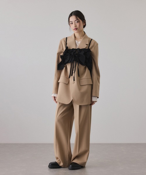 ADAM ET ROPE'(アダムエロペ)の「シングルブレストジャケット(テーラードジャケット・レディース・ベージュ系その他2/グレー/ブラック・34/36/38)」の7枚目の写真