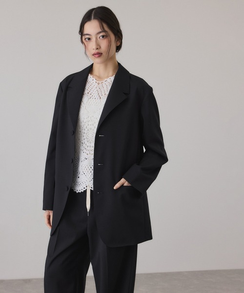 ADAM ET ROPE'(アダムエロペ)の「シングルブレストジャケット(テーラードジャケット・レディース・ベージュ系その他2/グレー/ブラック・34/36/38)」の18枚目の写真