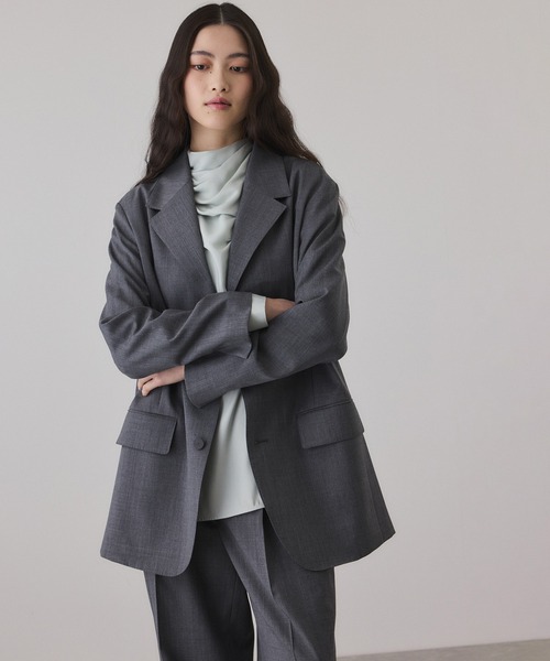 ADAM ET ROPE'(アダムエロペ)の「シングルブレストジャケット(テーラードジャケット・レディース・ベージュ系その他2/グレー/ブラック・34/36/38)」の19枚目の写真