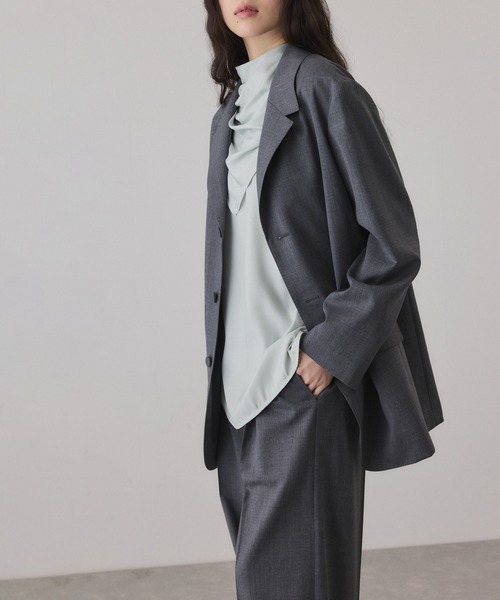 ADAM ET ROPE'(アダムエロペ)の「シングルブレストジャケット(テーラードジャケット・レディース・ベージュ系その他2/グレー/ブラック・34/36/38)」の20枚目の写真