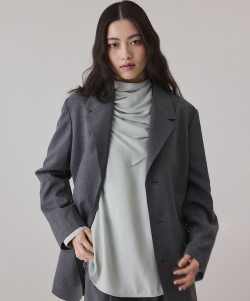 ADAM ET ROPE'(アダムエロペ)の「シングルブレストジャケット(テーラードジャケット・レディース・ベージュ系その他2/グレー/ブラック・34/36/38)」の21枚目の写真