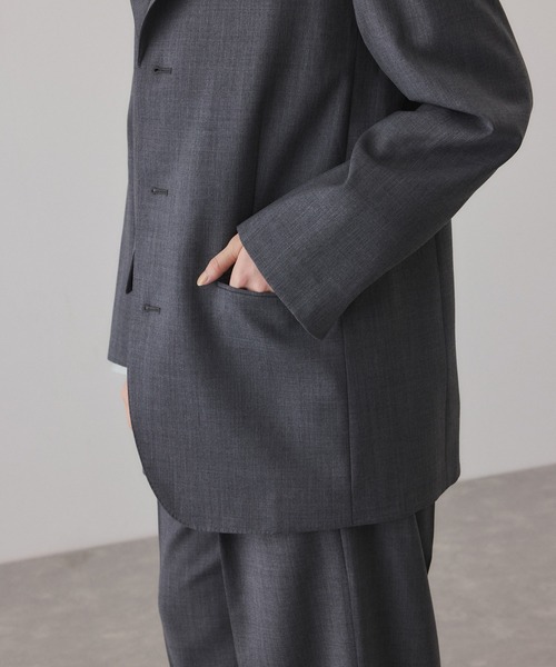 ADAM ET ROPE'(アダムエロペ)の「シングルブレストジャケット(テーラードジャケット・レディース・ベージュ系その他2/グレー/ブラック・34/36/38)」の22枚目の写真