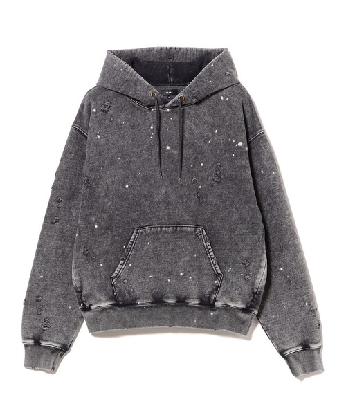 BEAMS（ビームス）の「ワイドショートフィット ダメージ フーディ（スウェット・メンズ・ブラック/ライトグレー・S/M/XL/L）」の9枚目の写真