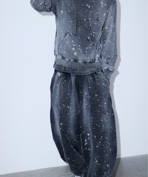 BEAMS | ワイドショートフィット ダメージ フーディ(スウェット)