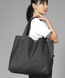 ボタンオープンビッグサイズショルダーバッグ BOB-117 デニムブラック BRS
