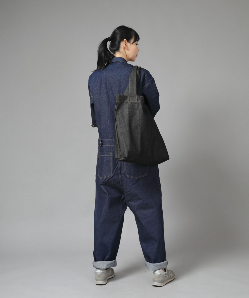 SAINTCREW（セントクルー）の「ボタンオープンビッグサイズショルダーバッグ BOB-117 デニムブラック BRS（エコバッグ/サブバッグ・レディース・その他・フリー）」の7枚目の写真