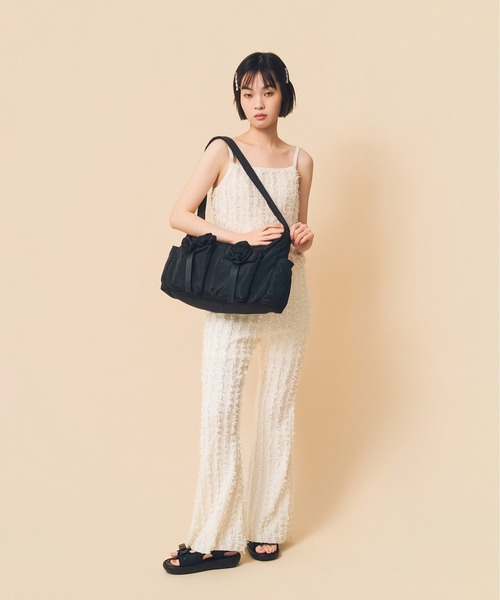 Casselini（キャセリーニ）の「Casselini(キャセリーニ)バラモチーフショルダー（ショルダーバッグ・レディース・ブラック/カーキ・FREE）」の8枚目の写真