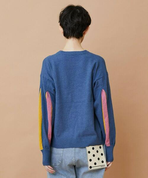 FRAPBOIS(フラボア)の「ボックスニット プルオーバー(ニット/セーター・レディース・ブラック/ブルー・1)」の4枚目の写真