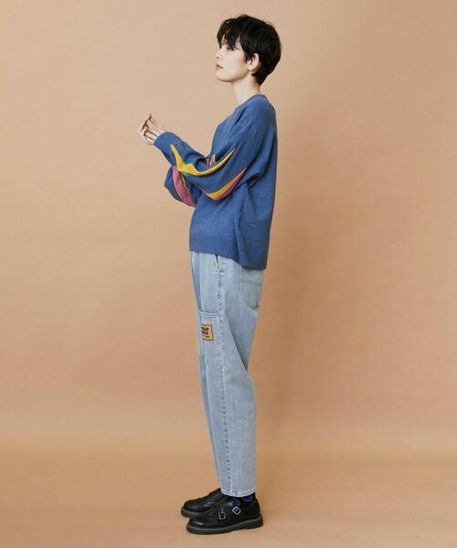 FRAPBOIS(フラボア)の「ボックスニット プルオーバー(ニット/セーター・レディース・ブラック/ブルー・1)」の8枚目の写真