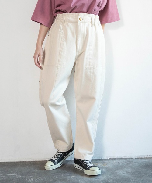 URCH RNA(アーチ アールエヌエー)の「R4416 ワークテイストのPJ'sパンツ(デニムパンツ・レディース・キナリ/ワンウォッシュ・FREE)」の5枚目の写真
