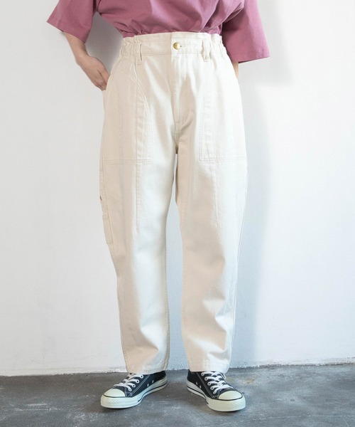 URCH RNA(アーチ アールエヌエー)の「R4416 ワークテイストのPJ'sパンツ(デニムパンツ・レディース・キナリ/ワンウォッシュ・FREE)」の4枚目の写真