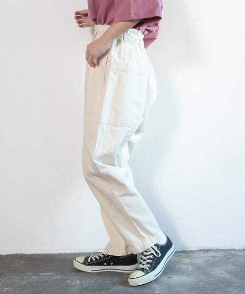 URCH RNA(アーチ アールエヌエー)の「R4416 ワークテイストのPJ'sパンツ(デニムパンツ・レディース・キナリ/ワンウォッシュ・FREE)」の7枚目の写真