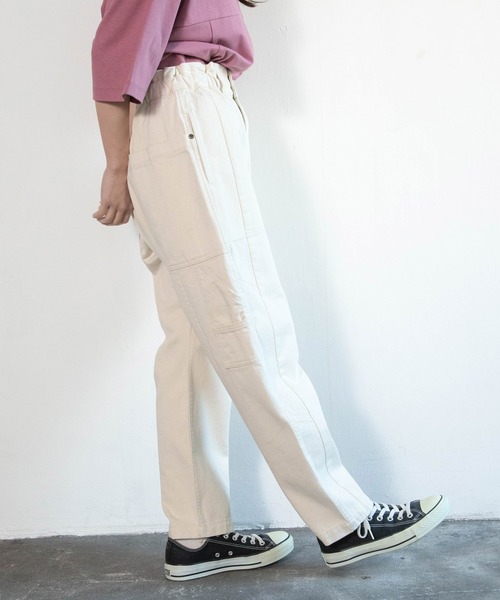 URCH RNA(アーチ アールエヌエー)の「R4416 ワークテイストのPJ'sパンツ(デニムパンツ・レディース・キナリ/ワンウォッシュ・FREE)」の6枚目の写真