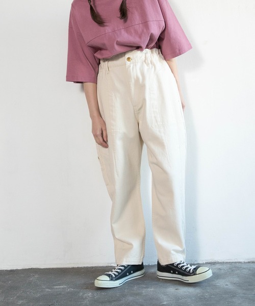 URCH RNA(アーチ アールエヌエー)の「R4416 ワークテイストのPJ'sパンツ(デニムパンツ・レディース・キナリ/ワンウォッシュ・FREE)」の3枚目の写真
