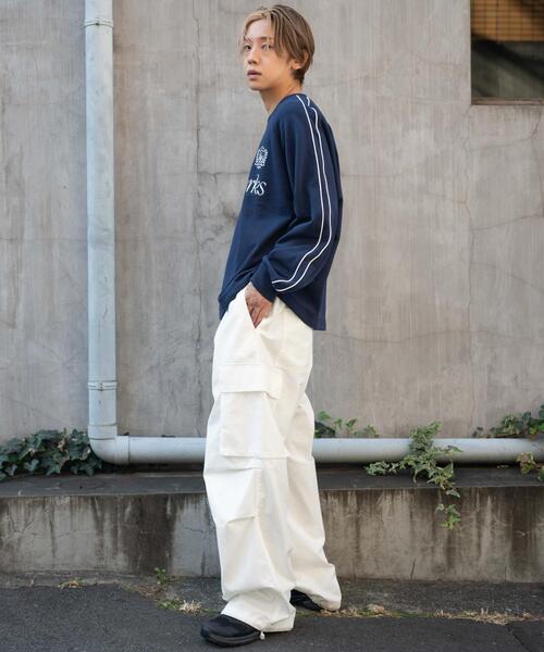 WEGO（ウィゴー）の「WEGO/【26年春夏新作】ショートドロストラインプルオーバー（スウェット・メンズ・ネイビー/ホワイト/ブラウン・MEDIUM/LARGE）」の21枚目の写真