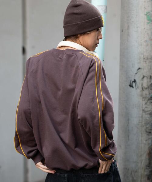 WEGO（ウィゴー）の「WEGO/【26年春夏新作】ショートドロストラインプルオーバー（スウェット・メンズ・ネイビー/ホワイト/ブラウン・MEDIUM/LARGE）」の14枚目の写真