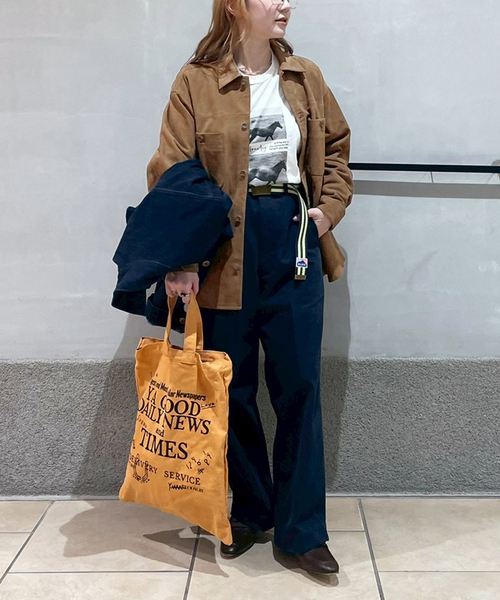 FRAMeWORK（フレームワーク）の「THRIFTY LOOK 別注 SUEDESHIRTブルゾン（ライダースジャケット・レディース・ブラウン・FREE）」の7枚目の写真