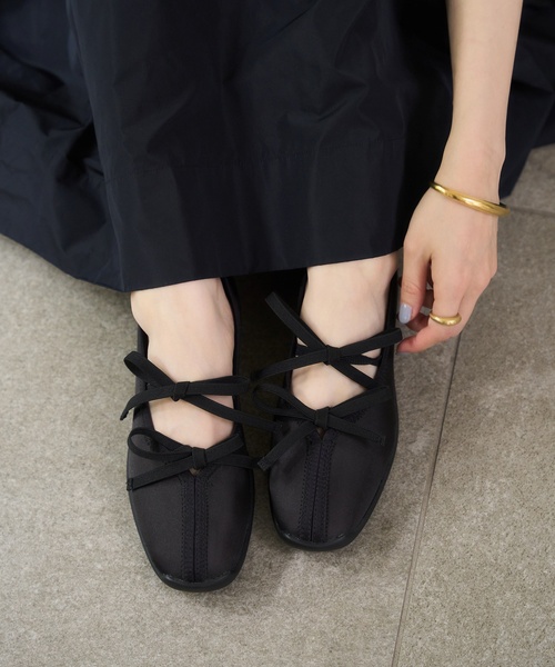 LE TALON（ルタロン）の「《追加》Lダブルリボンバレリーナ（スニーカー・レディース・ピンク/ブラック・25cm/24.5cm/24cm/23.5cm/23cm/22.5cm/22cm）」の11枚目の写真