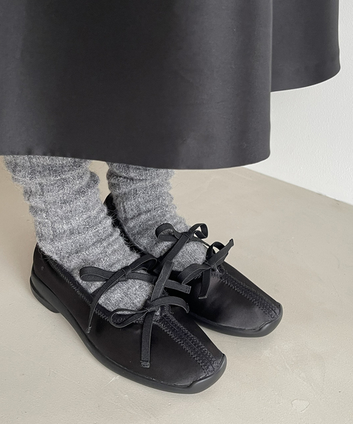 LE TALON（ルタロン）の「《追加》Lダブルリボンバレリーナ（スニーカー・レディース・ピンク/ブラック・25cm/24.5cm/24cm/23.5cm/23cm/22.5cm/22cm）」の19枚目の写真