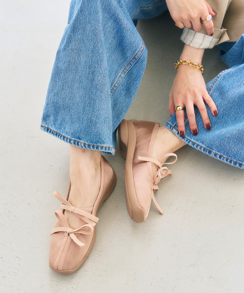 LE TALON(ルタロン)の「《追加》Lダブルリボンバレリーナ(スニーカー・レディース・ピンク/ブラック・25cm/24.5cm/24cm/23.5cm/23cm/22.5cm/22cm)」の7枚目の写真