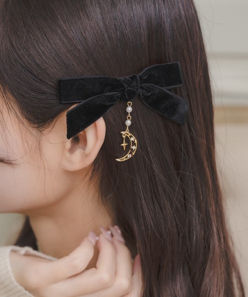 ROJITA(ロジータ)の「ムーンチェーンベロアリボンクリップセット(バレッタ/ヘアクリップ・レディース・ピンク系その他/ブラック/ホワイト・FREE)」の19枚目の写真