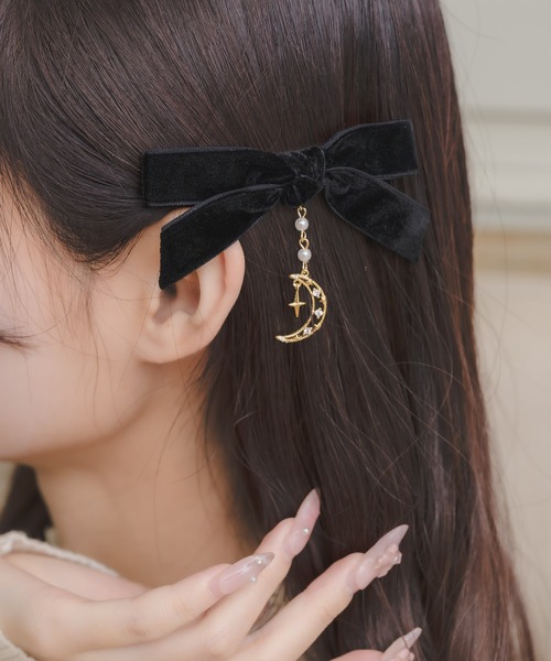 ROJITA(ロジータ)の「ムーンチェーンベロアリボンクリップセット(バレッタ/ヘアクリップ・レディース・ピンク系その他/ブラック/ホワイト・FREE)」の20枚目の写真