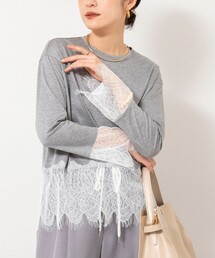 NOLLEY’S Sophi | ウォッシャブルレース切替ロンT(Tシャツ/カットソー)