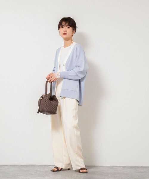 NOLLEY’S Sophi(ノーリーズソフィ)の「ウォッシャブルレース切替ロンT(Tシャツ/カットソー・レディース・オフホワイト/グレー・38)」の8枚目の写真