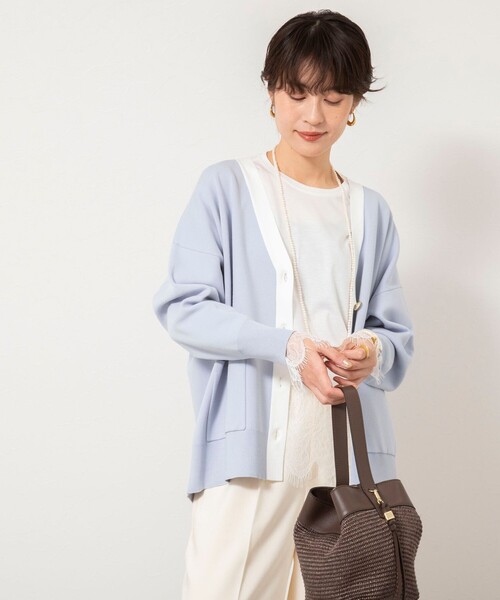 NOLLEY’S Sophi(ノーリーズソフィ)の「ウォッシャブルレース切替ロンT(Tシャツ/カットソー・レディース・オフホワイト/グレー・38)」の12枚目の写真