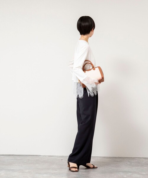 NOLLEY’S Sophi(ノーリーズソフィ)の「ウォッシャブルレース切替ロンT(Tシャツ/カットソー・レディース・オフホワイト/グレー・38)」の17枚目の写真