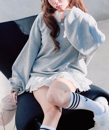 OLIVE des OLIVE（オリーブデオリーブ）の「裾レースチュニック（スウェット）」