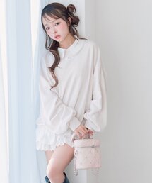 OLIVE des OLIVE | 裾レースチュニック(スウェット)