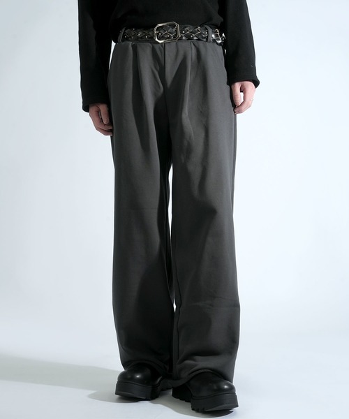 Starting Over（スターティングオーバー）の「tuck loopback sweatpants/タック 裏毛スウェットパンツ タックワイドパンツ（スウェットパンツ・メンズ・ブラック/チャコールグレー/カモフラージュ・L/M）」の20枚目の写真