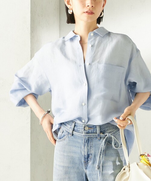 実力派ベーシック】〈手洗い可能〉IMPERIAL LINEN 混 オーバー サイズ