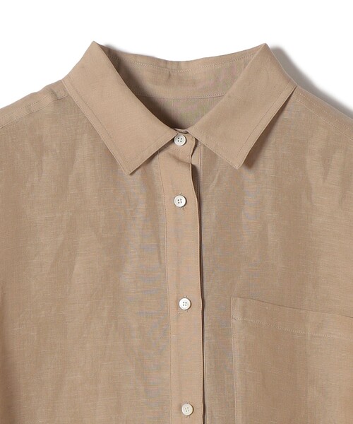 SHIPS(シップス)の「【実力派ベーシック】〈手洗い可能〉IMPERIAL LINEN 混 オーバー サイズ シャツ(シャツ/ブラウス・レディース・ネイビー/ベージュ/ライトピンク/オフホワイト/サックスブルー/ブラウン・38/36)」の13枚目の写真