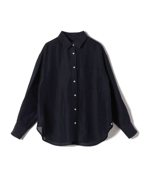 SHIPS（シップス）の「〈手洗い可能〉IMPERIAL LINEN 混 オーバー サイズ シャツ（シャツ/ブラウス・レディース・ネイビー/ベージュ/ライトピンク/オフホワイト/サックスブルー/ブラウン・38/36）」の21枚目の写真
