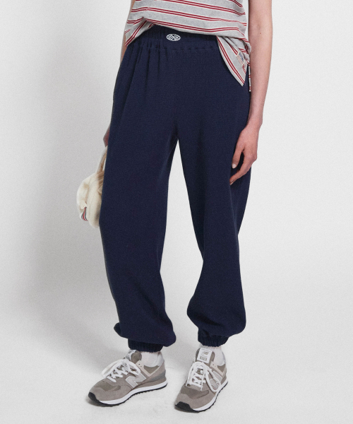 MENASOO（ミナス）の「Track Logo Waffle Jogger Pants_Navy（スウェットパンツ・レディース・ネイビー・F）」の5枚目の写真